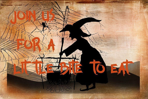 Join Us for a Bit to Eat Black Ornate Wood Framed Art Print with Double Matting by Murdock, Ramona