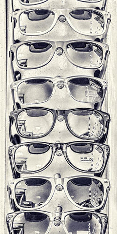 Cool Glass I Black Ornate Wood Framed Art Print with Double Matting by Murdock, Ramona