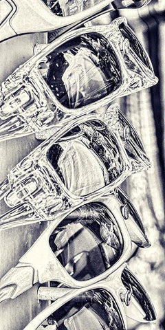 Cool Glass II White Modern Wood Framed Art Print with Double Matting by Murdock, Ramona