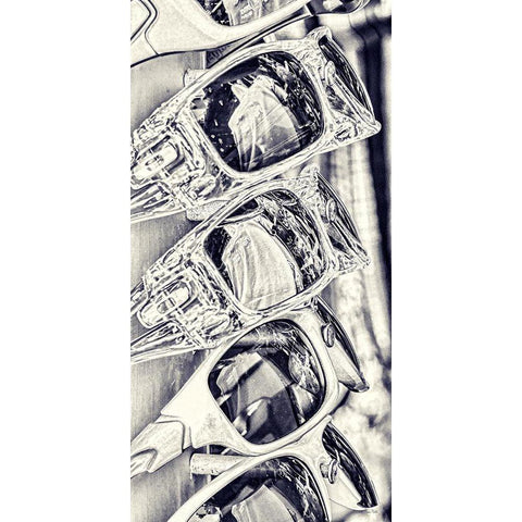 Cool Glass II Black Modern Wood Framed Art Print by Murdock, Ramona