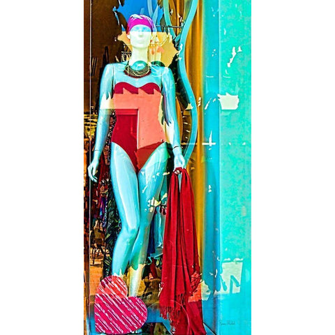 Lady on Display I Gold Ornate Wood Framed Art Print with Double Matting by Murdock, Ramona