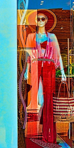 Lady on Display II White Modern Wood Framed Art Print with Double Matting by Murdock, Ramona