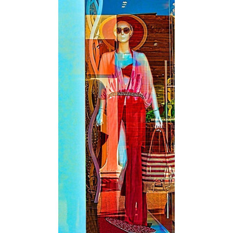 Lady on Display II Black Modern Wood Framed Art Print with Double Matting by Murdock, Ramona