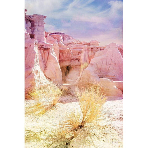 Bisti Badlands Desert Sculpture II White Modern Wood Framed Art Print by Murdock, Ramona