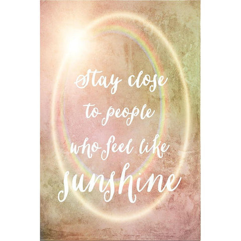 Stay Close to Sunshine Black Modern Wood Framed Art Print by Murdock, Ramona