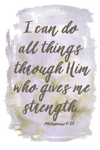 I Can Do All Things Black Ornate Wood Framed Art Print with Double Matting by Murdock, Ramona