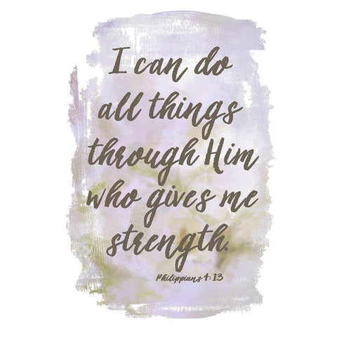 I Can Do All Things Gold Ornate Wood Framed Art Print with Double Matting by Murdock, Ramona