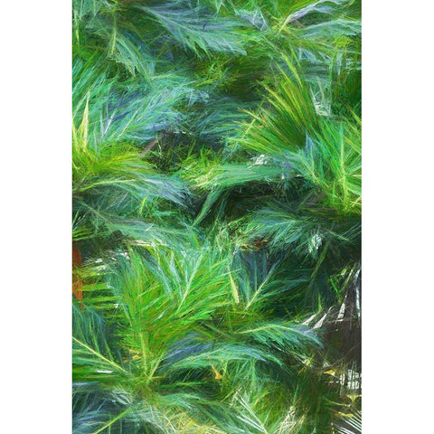 Tropical Leaves I White Modern Wood Framed Art Print by Murdock, Ramona