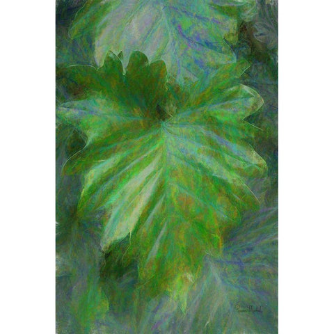 Tropical Leaves II White Modern Wood Framed Art Print by Murdock, Ramona