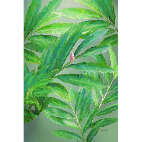 Tropical Leaves IV Black Modern Wood Framed Art Print by Murdock, Ramona
