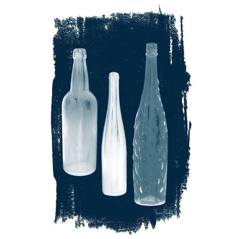 Three on Navy White Modern Wood Framed Art Print by Murdock, Ramona