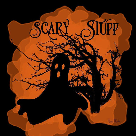 Scary Stuff White Modern Wood Framed Art Print by Murdock, Ramona