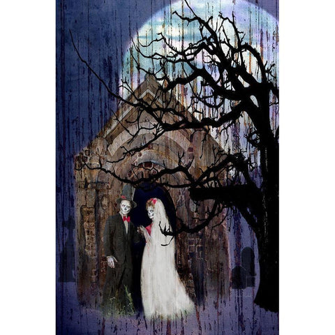 Mr. and Mrs.  Black Modern Wood Framed Art Print with Double Matting by Murdock, Ramona