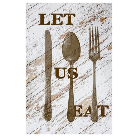 Let Us Eat White Modern Wood Framed Art Print by Murdock, Ramona