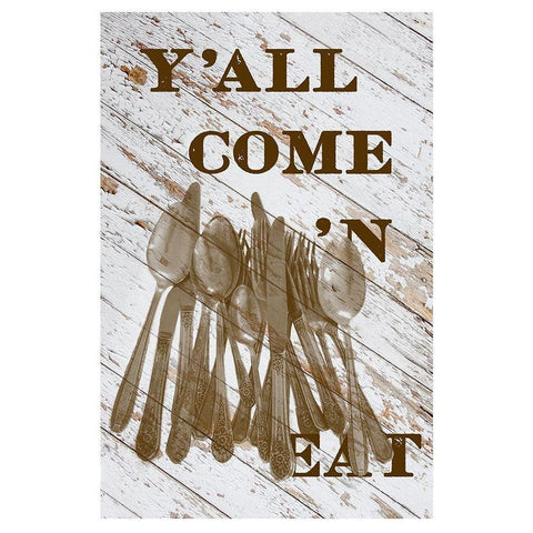 Yall Come N White Modern Wood Framed Art Print by Murdock, Ramona