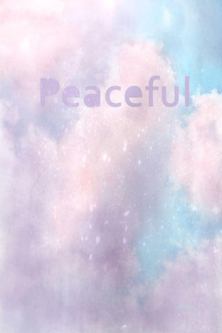 Peaceful White Modern Wood Framed Art Print with Double Matting by Murdock, Ramona