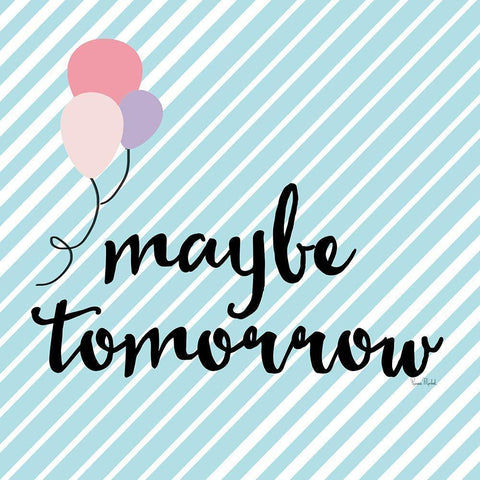 Maybe Tomorrow White Modern Wood Framed Art Print by Murdock, Ramona