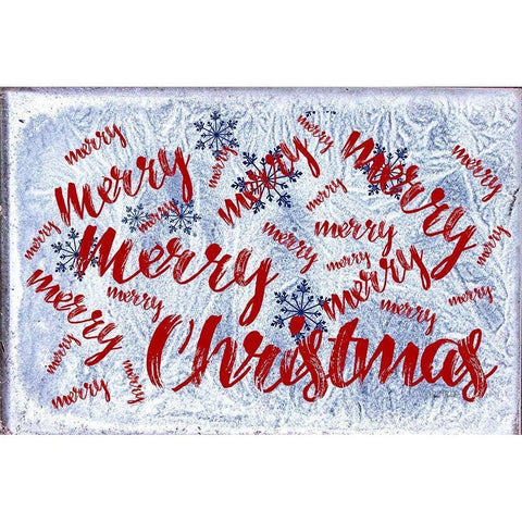 Merry Merry Christmas Black Modern Wood Framed Art Print by Murdock, Ramona