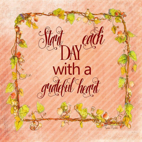 Start Each Day White Modern Wood Framed Art Print by Murdock, Ramona