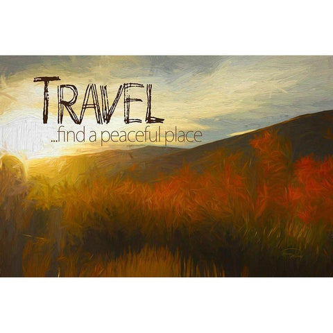Travel, A Peaceful Place White Modern Wood Framed Art Print by Murdock, Ramona