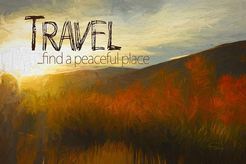 Travel, A Peaceful Place Black Ornate Wood Framed Art Print with Double Matting by Murdock, Ramona
