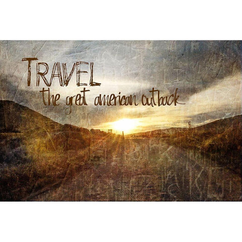 Travel, American Outback Black Modern Wood Framed Art Print by Murdock, Ramona