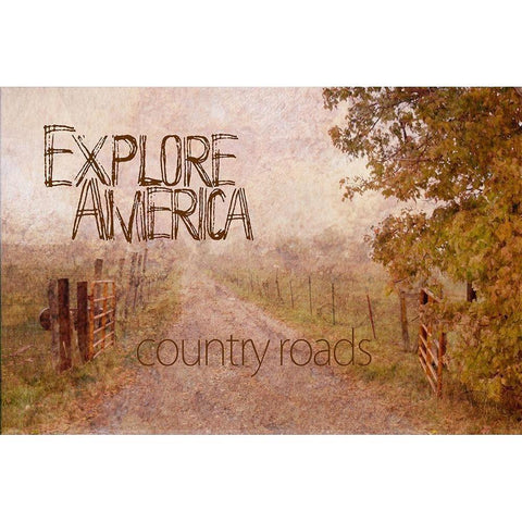 Explore America Gold Ornate Wood Framed Art Print with Double Matting by Murdock, Ramona