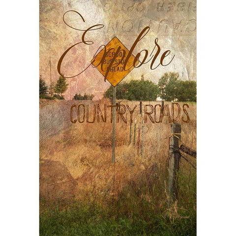 Explore Country Roads Gold Ornate Wood Framed Art Print with Double Matting by Murdock, Ramona