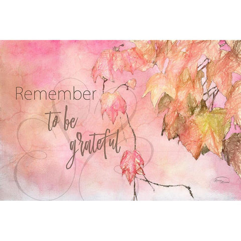 Remember to Be Grateful Black Modern Wood Framed Art Print by Murdock, Ramona