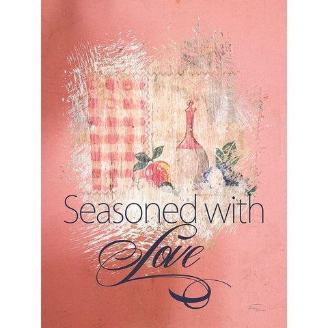 Seasoned with Love White Modern Wood Framed Art Print by Murdock, Ramona