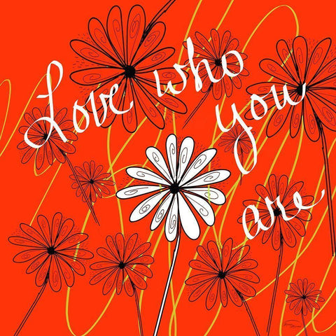 Daisy Patch White Modern Wood Framed Art Print by Murdock, Ramona