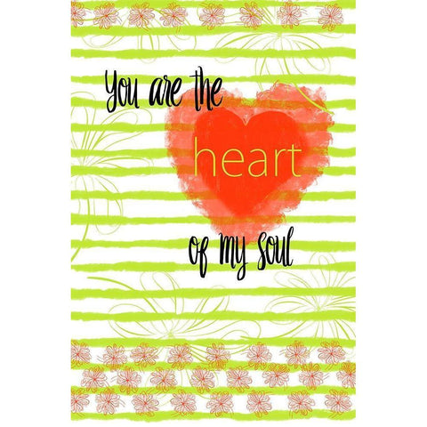 Key Lime Heart Gold Ornate Wood Framed Art Print with Double Matting by Murdock, Ramona