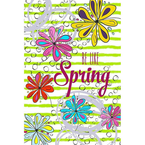 Be Like Spring White Modern Wood Framed Art Print by Murdock, Ramona