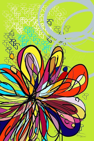 It Was a Riot White Modern Wood Framed Art Print with Double Matting by Murdock, Ramona