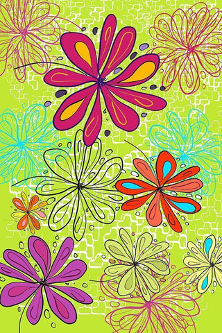 Key Lime Delight White Modern Wood Framed Art Print with Double Matting by Murdock, Ramona