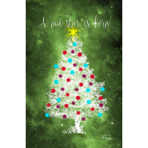 A New Star is Born White Modern Wood Framed Art Print by Murdock, Ramona