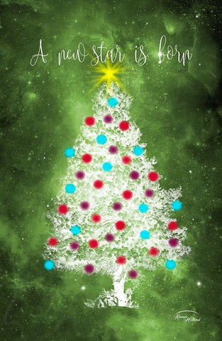 A New Star is Born White Modern Wood Framed Art Print with Double Matting by Murdock, Ramona