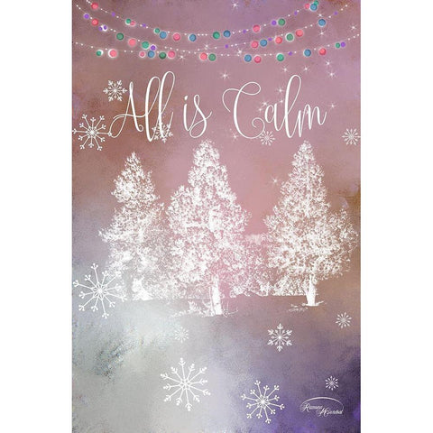 All is Calm Black Modern Wood Framed Art Print with Double Matting by Murdock, Ramona