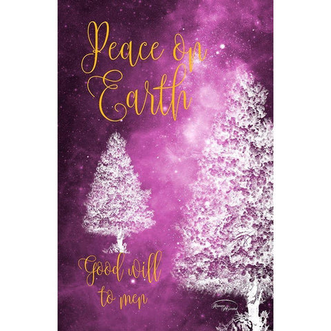 Peace on Earth, Good Will to Men White Modern Wood Framed Art Print by Murdock, Ramona