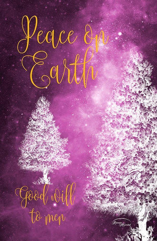 Peace on Earth, Good Will to Men Black Ornate Wood Framed Art Print with Double Matting by Murdock, Ramona