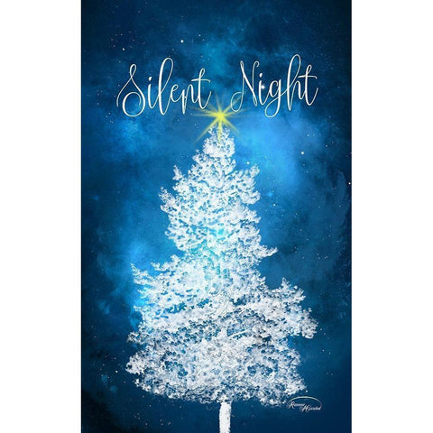 Silent Night White Modern Wood Framed Art Print by Murdock, Ramona