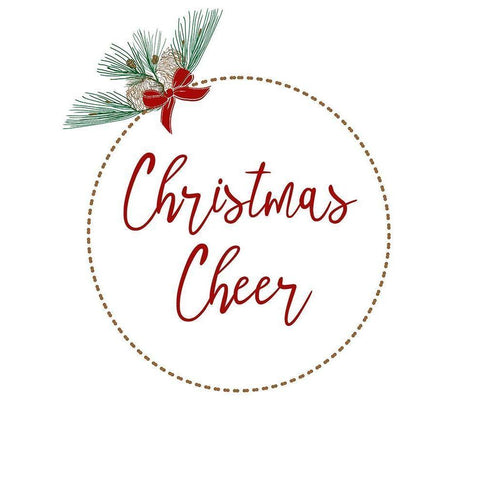 Christmas Cheer White Modern Wood Framed Art Print by Murdock, Ramona