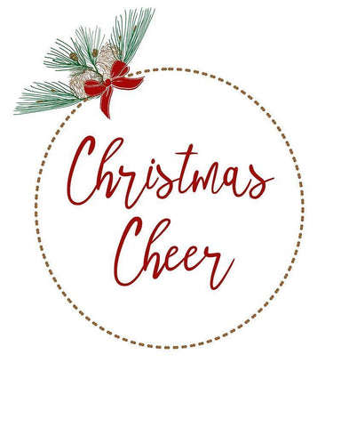 Christmas Cheer White Modern Wood Framed Art Print with Double Matting by Murdock, Ramona