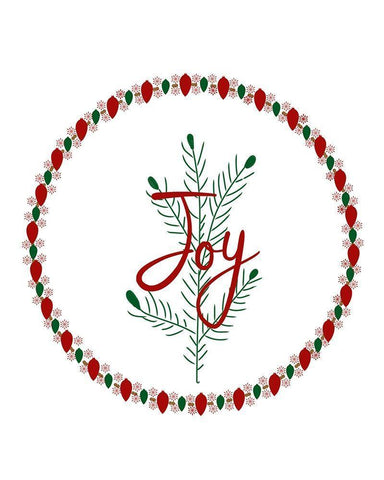 Joy White Modern Wood Framed Art Print with Double Matting by Murdock, Ramona