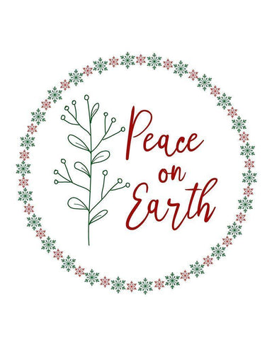 Peace on Earth Black Ornate Wood Framed Art Print with Double Matting by Murdock, Ramona