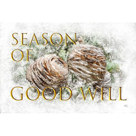 Season of Goodwill Black Modern Wood Framed Art Print by Murdock, Ramona