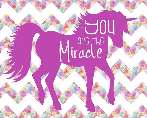 You Are the Miracle White Modern Wood Framed Art Print with Double Matting by Murdock, Ramona