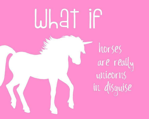 What If Horses White Modern Wood Framed Art Print with Double Matting by Murdock, Ramona