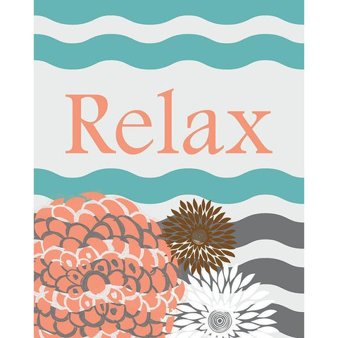 Relax Waves White Modern Wood Framed Art Print by Murdock, Ramona