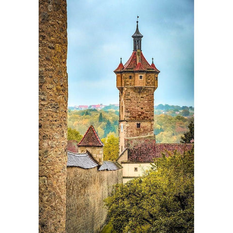 The High Tower Black Modern Wood Framed Art Print by Murdock, Ramona